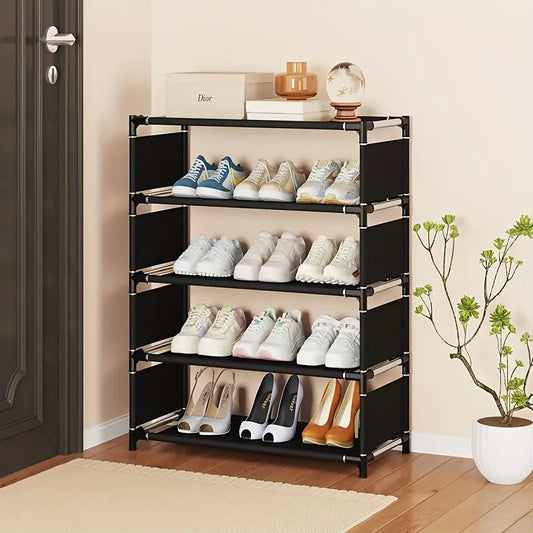 Tiered Space-Saving Shoe Rack – Stackable & Expandable Organizer for Entryway, Bedroom & Dorm