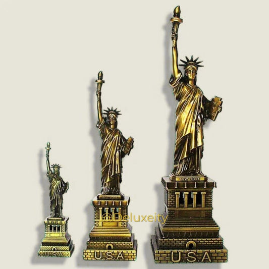 Luxury Golden Statue of Liberty – Vintage Decorative Collectible