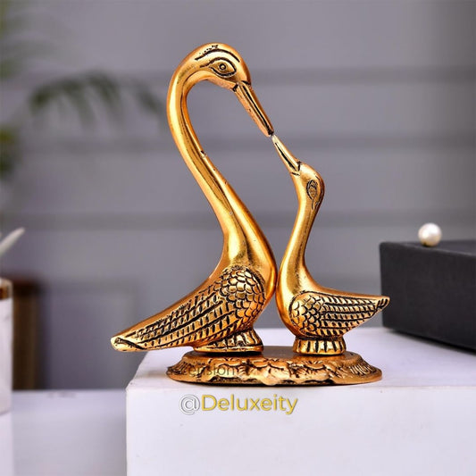 Handcrafted Plated Brass Duck Set – Stylish & Luxurious Decor