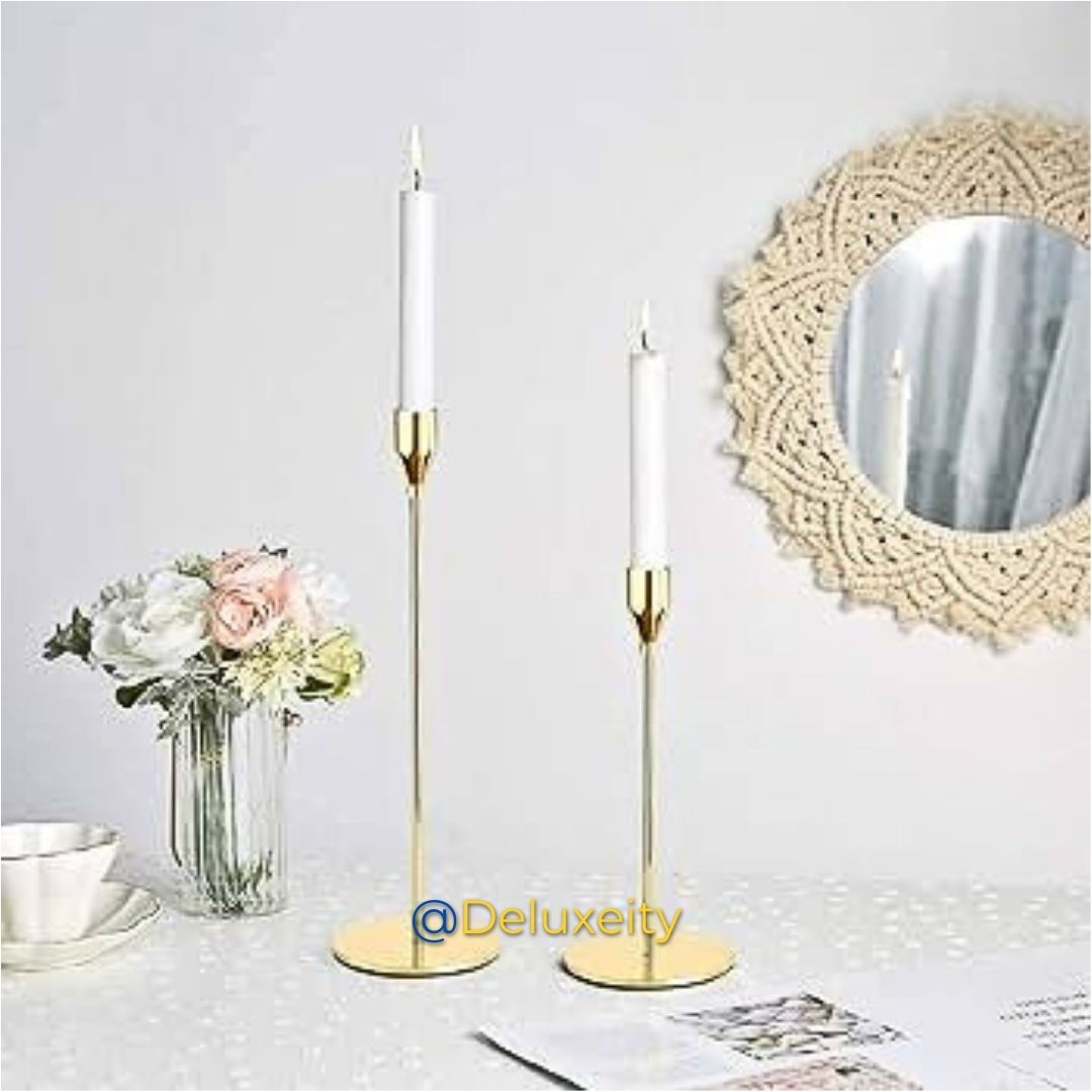 Classic French Gold Candle Holders-Set of 3