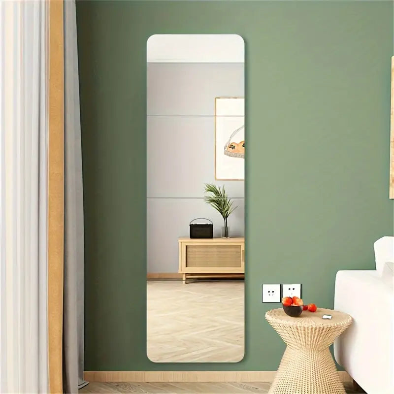 Modern 3D Acrylic Mirror – 20x20cm - Shatterproof & Stylish